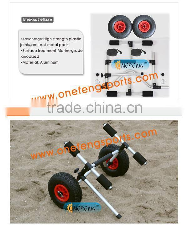 New listing New Aluminum Kayak Jon Boat Canoe Gear Dolly Cart Trailer Carrier Trolley Wheels