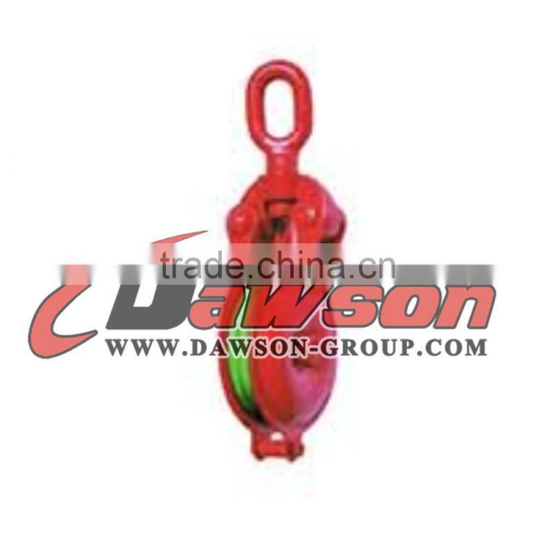 Yarding Block Oval Eye Single Sheave With Painted Orange Color