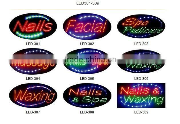 Different language LED Sign for the beauty salon nail shops OEM is welcome