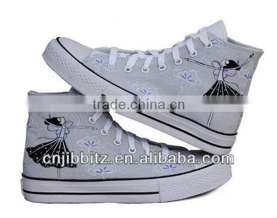 New design plain canvas shoes vulcanized shoes