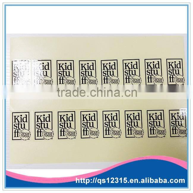 customized pvc transparent label