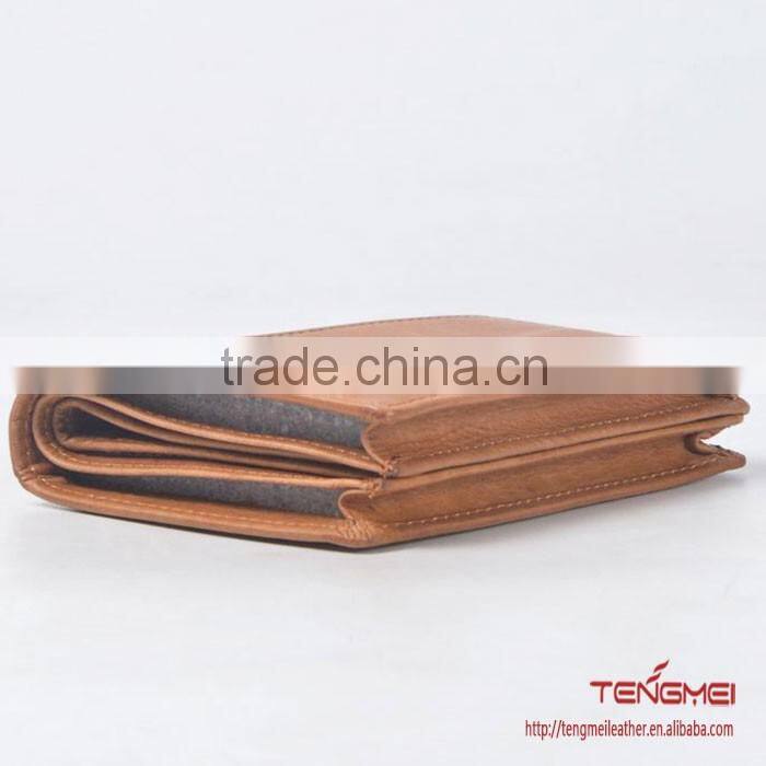 Top layer cow leather money clip wallet for men and women