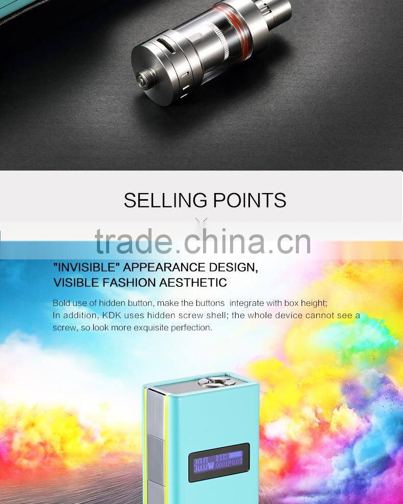 newest temperature control e cig 80W box mod kit beautiful e cig 80W Kit vape 80W kit