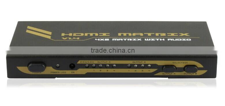 New Products For Distribution 4x2 HDMI Matrix, 4 to 2 Video Matrix 4Kx2K for HDTV