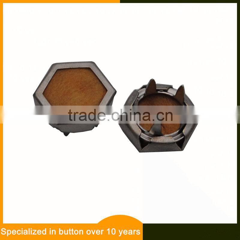 West Germany Gunmetal Color Metal Snap Button