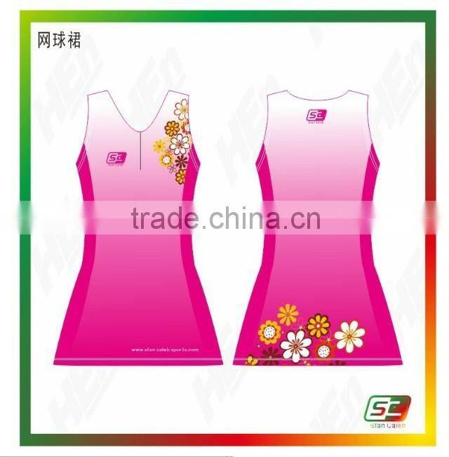 2014New Design Sublimation Fashion Lady Tennis Dress Tennis wear
