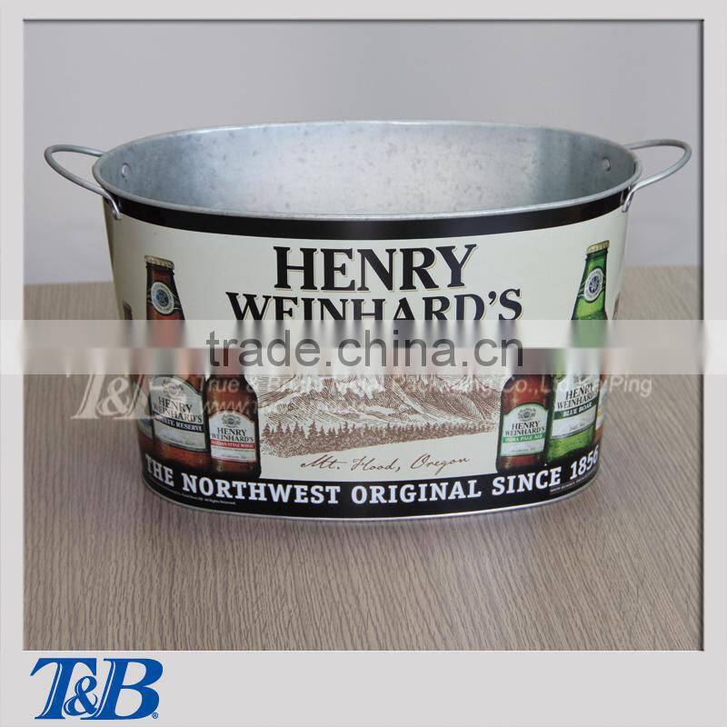 10QT galvanized container for beer