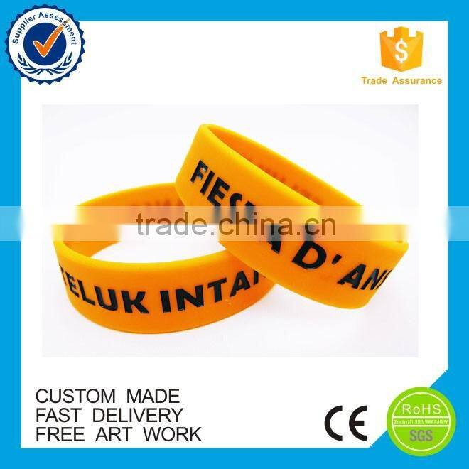 Hot sales silicon wristband promotion bulk rubber wristband