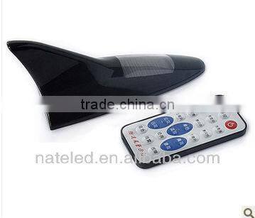 Energy saving led solar car flashing light,solar blinking led lamp shape of shark fin