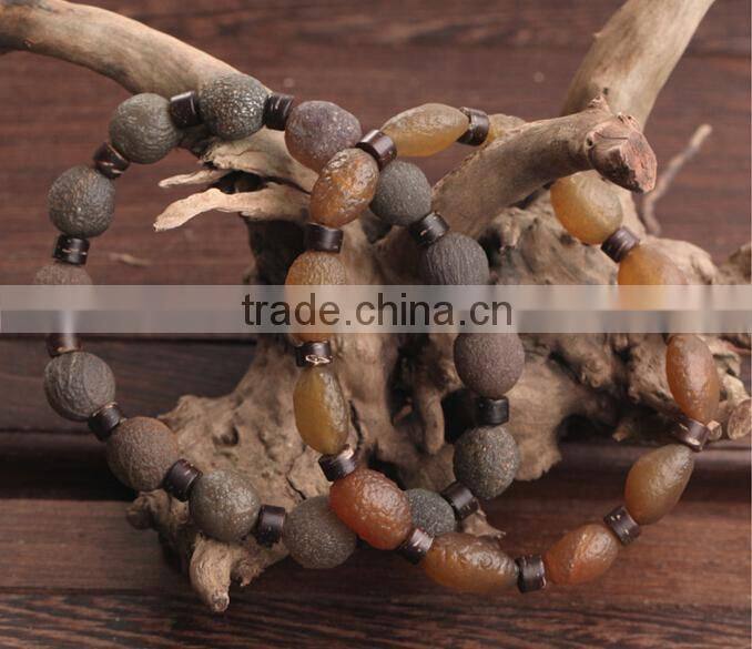 Precious necklace jewelry natural xinjiang agate seed jewelry agate beaded jewelry