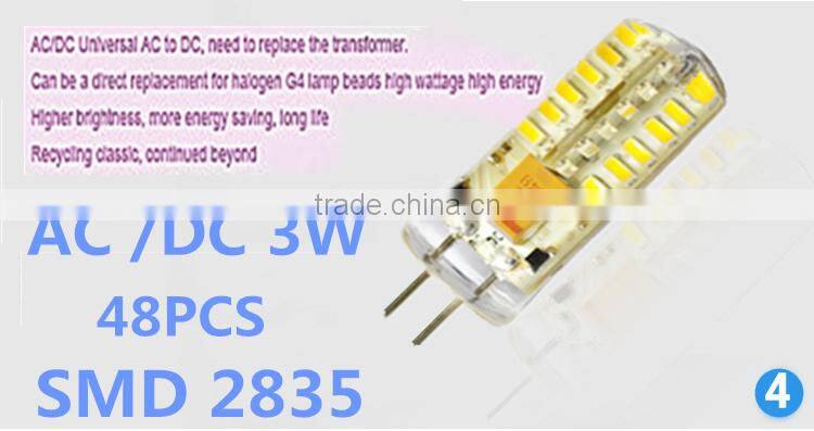 Selected materials RoHS and CE 12v 3w G4 ac/dc led light bulb