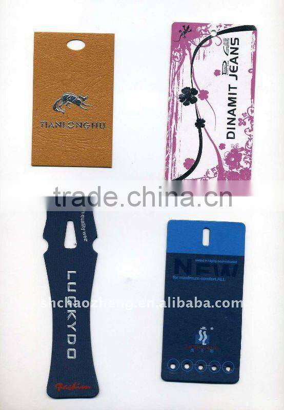 Fancy paper garment hangtag