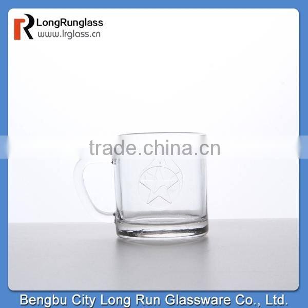 LongRun bengbu top rated barware star embossed liquor glasses made in china