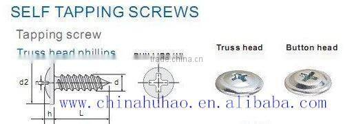 phillips drive phosphated grey wafer head self tapping screw