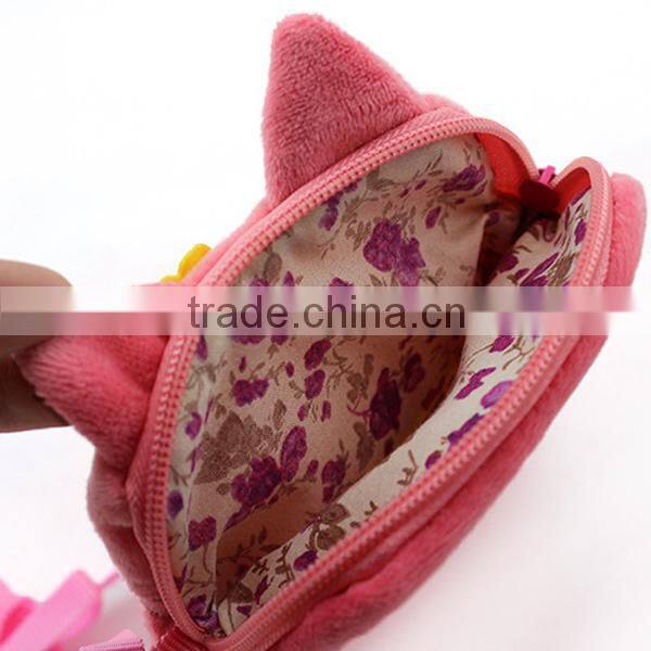 Mix design wholesale plush cute cartoon kids school bag cartoon kids bag