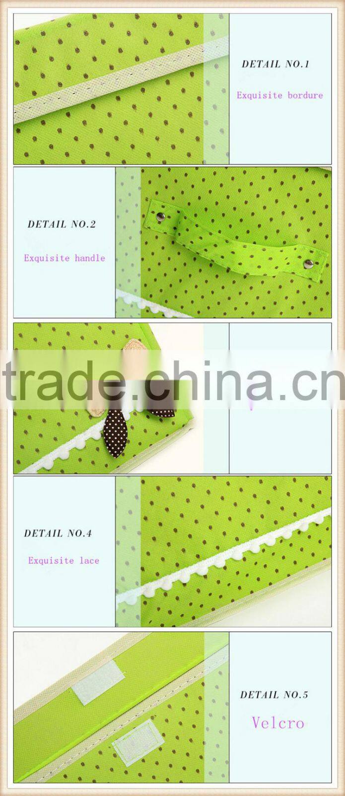 Sweet Bowknot non-woven collapsible storage box