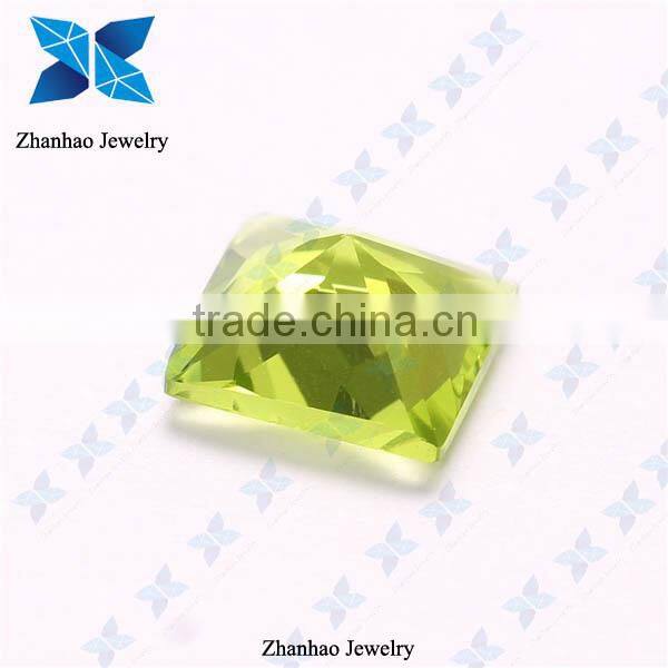 Lab created peridot color gemstone market prices for glass jewlery