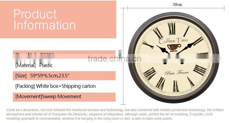 Plastic office wall clock