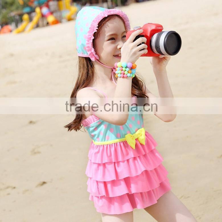 2016 lovely new stylish watermelon Polka Dot girls bathing suit ,girl bikini swimsuit Wear