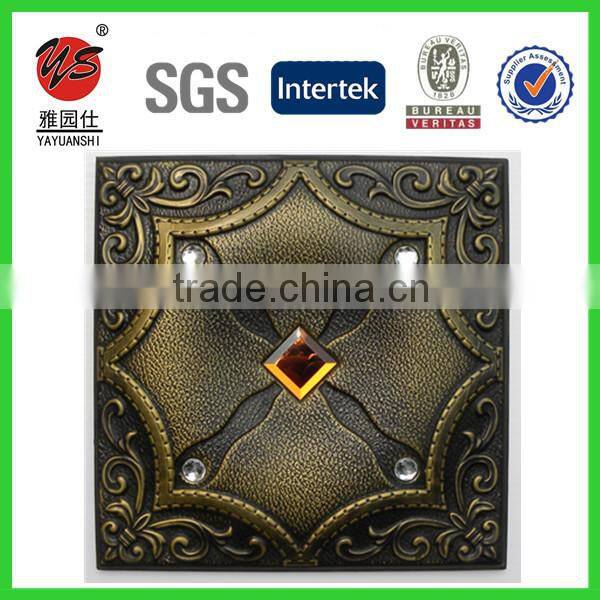 2016 European artistic 3D PU leather covering wall panel ceiling panel, 3D leather wall panel