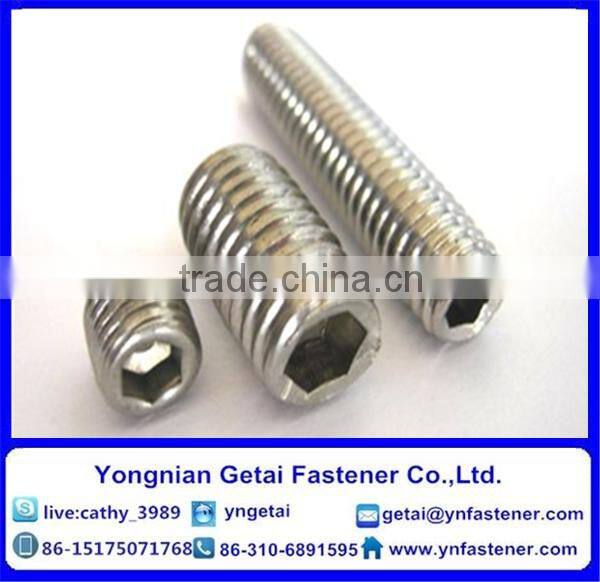 Hexagon Socket Head Set Screw with dog /flat/cone/ cup point DIN 916/912 Zinc Plated/Black/Plain