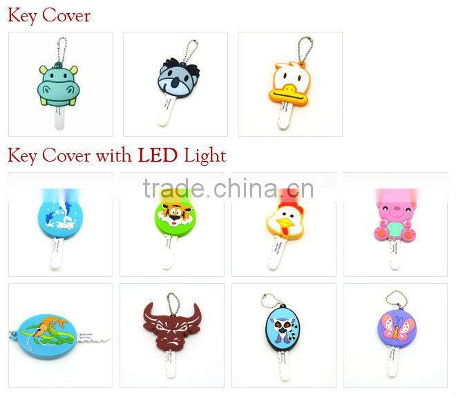 Promotional Soft PVC Led light Keychain