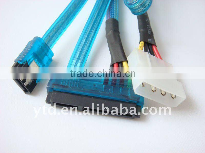 15+7Pin(22Pin) male to 7Pin sata male to female adapter