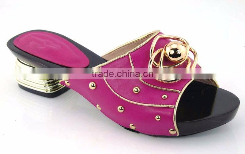 2016 New pattern style design ladies slippers high heel 5 cm 7