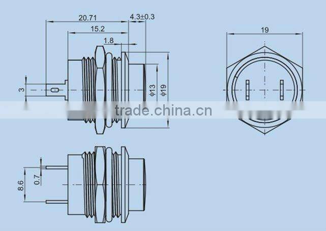 PBS-108 momentary stainless steel push button switch