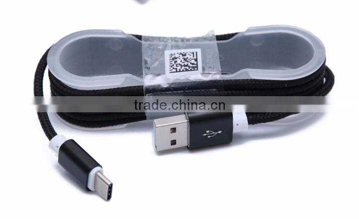 Metal Nylon Woven USB Cable with blister type c usb cable Pure copper wire