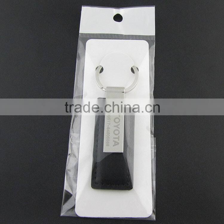 Belt Loops Black PU Leather Keyring Keychain Ring Key