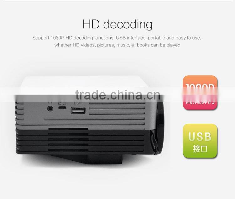 Portable power bank support 1080p led projector moble phone hdmi usb vga sd slot hd cinema mini projector