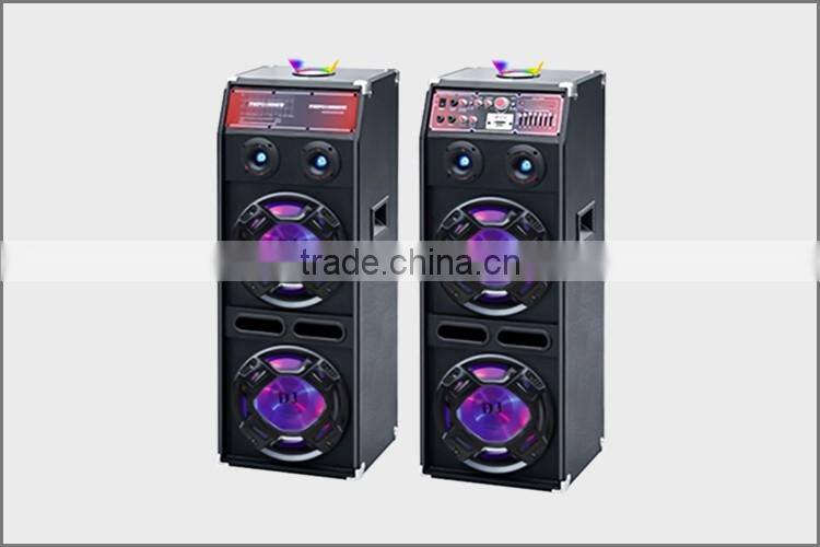 2016 Active DJ Bass Speaker Double 10' inch Active Sound System With Laser Light PA Speaker