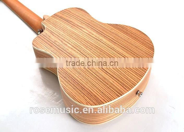 26 inch cutaway spruce+zebrawood ukulele(UK220-26C)