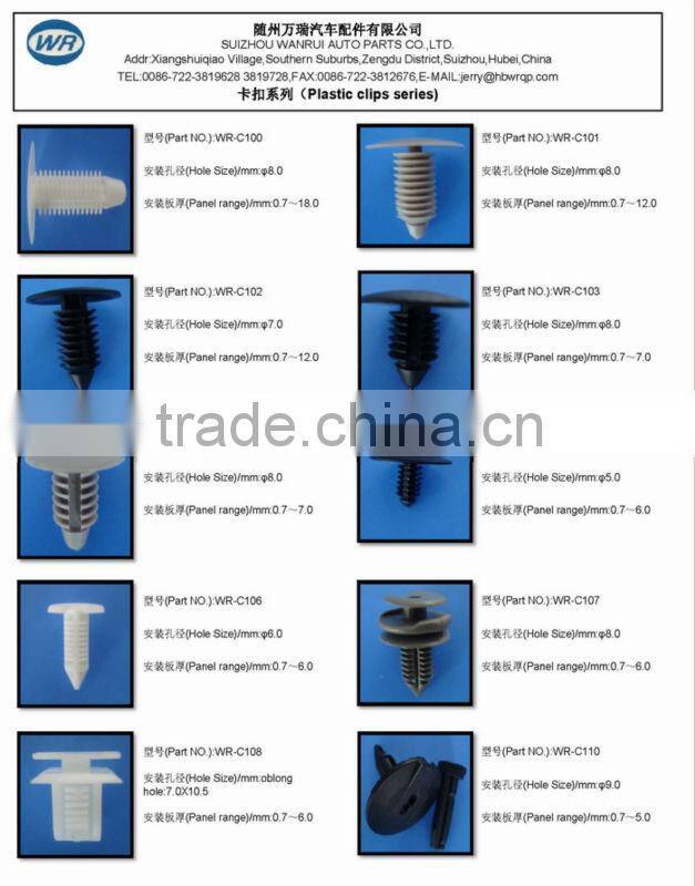 Auto Fastener and plastic rivet