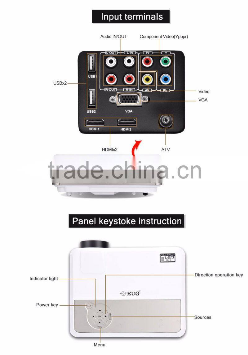 2600Lumens for home entertainment wholesale projector