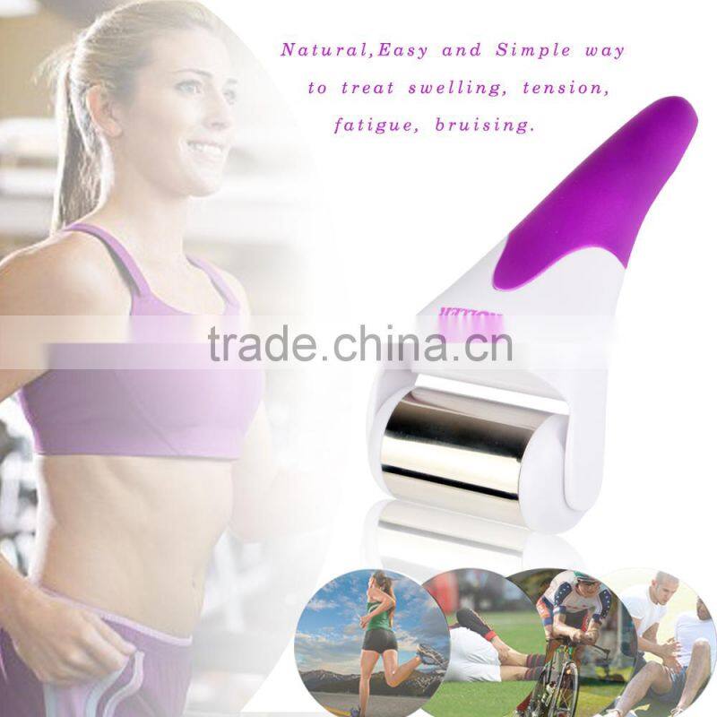 Lastest stainless steel skin care derma ice roller facial body massage ice roller for skin calm before and after laser treatment