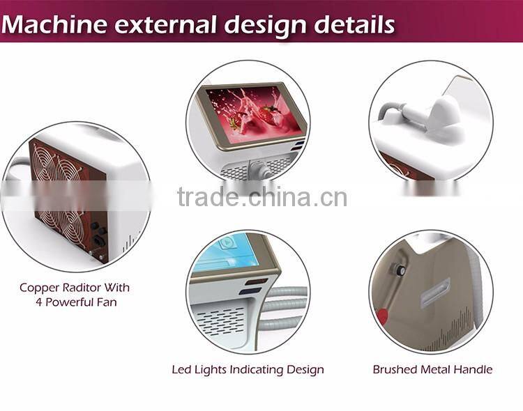 Easy to use CE FDA approved 600W output full body laser hair removal devices with 3 years warranty