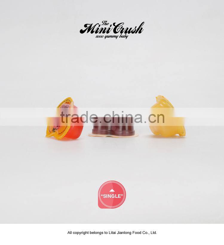 Heart shaped cup love assorted fruit jelly