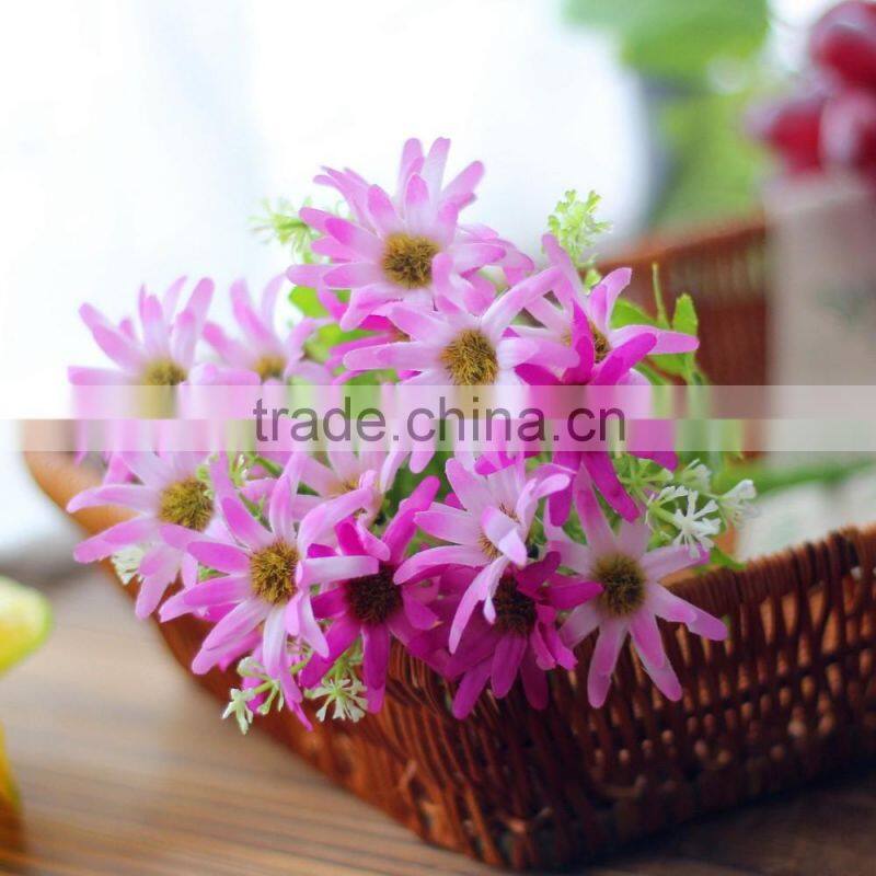 LF438 hotel restaurant decoration artificial plastic mini daisy plant in different colors