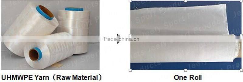 1500Denier Fiber 280g/m2 Cut-resistant UHMWPE Cloth Reinforce plain Tear Resistant UHMWPE Woven Fabric Raw White