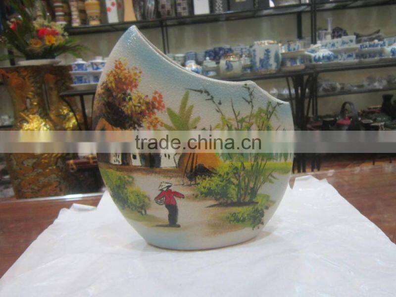 Elegant ceramic-porcelain vase from Vietnam leading manufacture