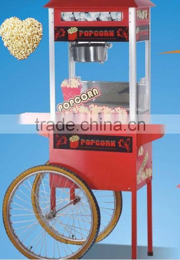 Commercial temperature control Popcorn Machine with Cart for sale