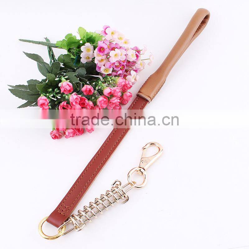 Brown real leather pet leash dog leash with large stock lot