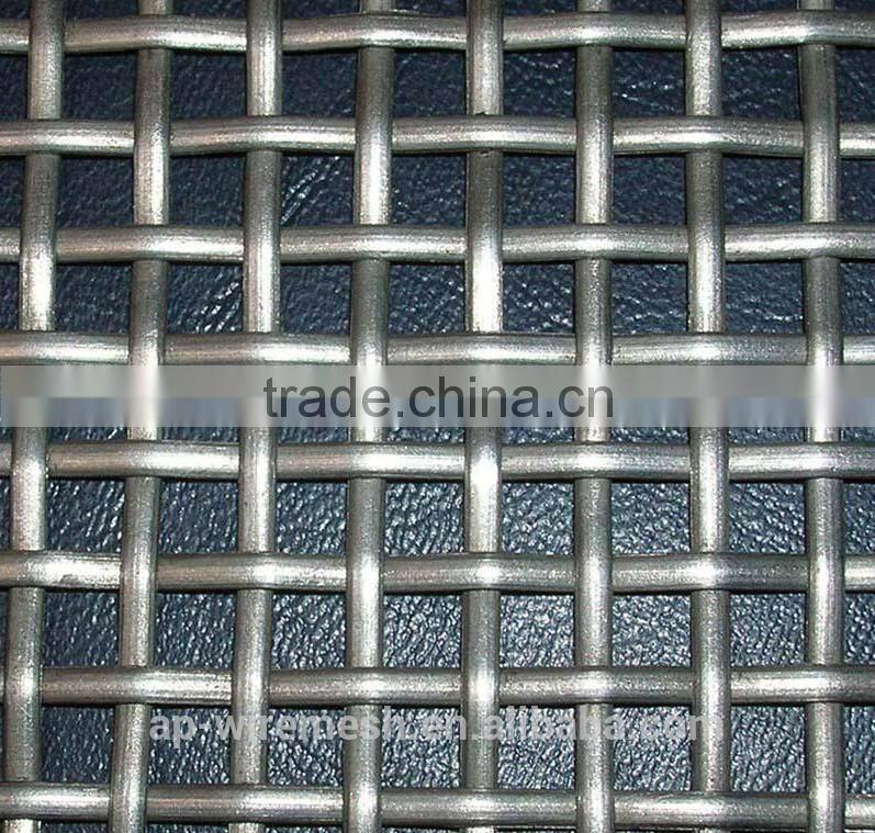 Hot square screening galvanized stainless steel crimped wire mesh (factory)