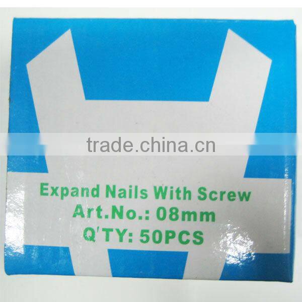 8mm good quality Plastic Wall Plug in color box