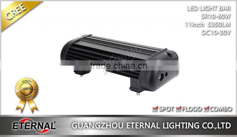 60W 11inch farm agriculture vehicles heavy duty truck trailer mining crane truck driving spot working flood led light bar