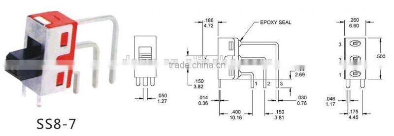 Daier SS8-7 mini slide switch