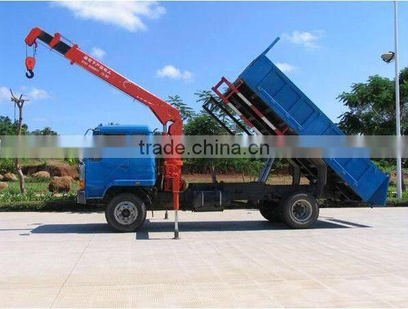 5ton Tipper truck mounted crane,dump truck with crane,tipper crane