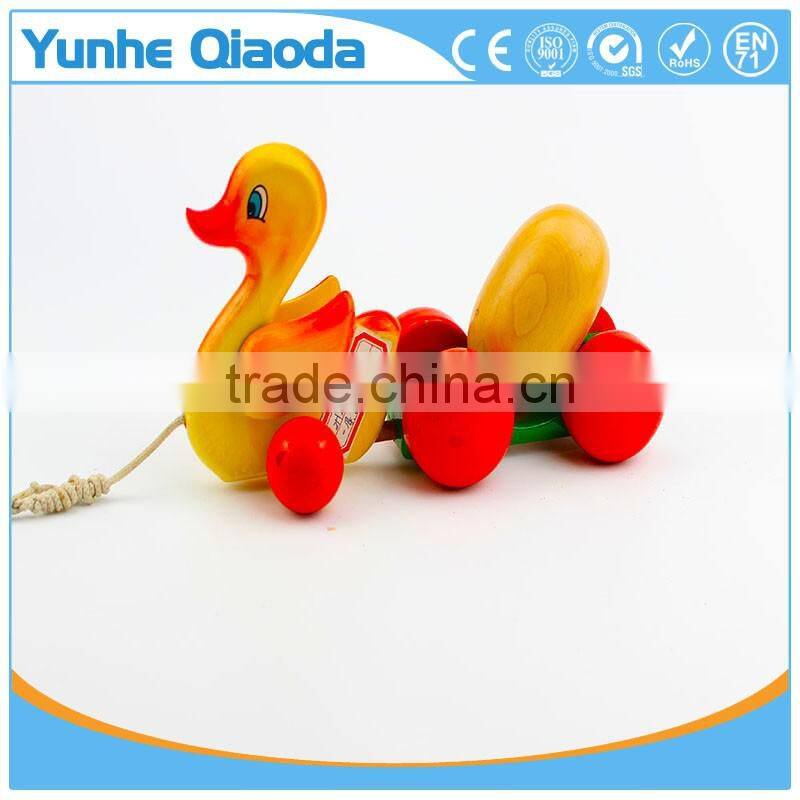 colorful Pull Along wiggles duck with one egg Wooden Toy wiggles as you pull they make a fun baby
